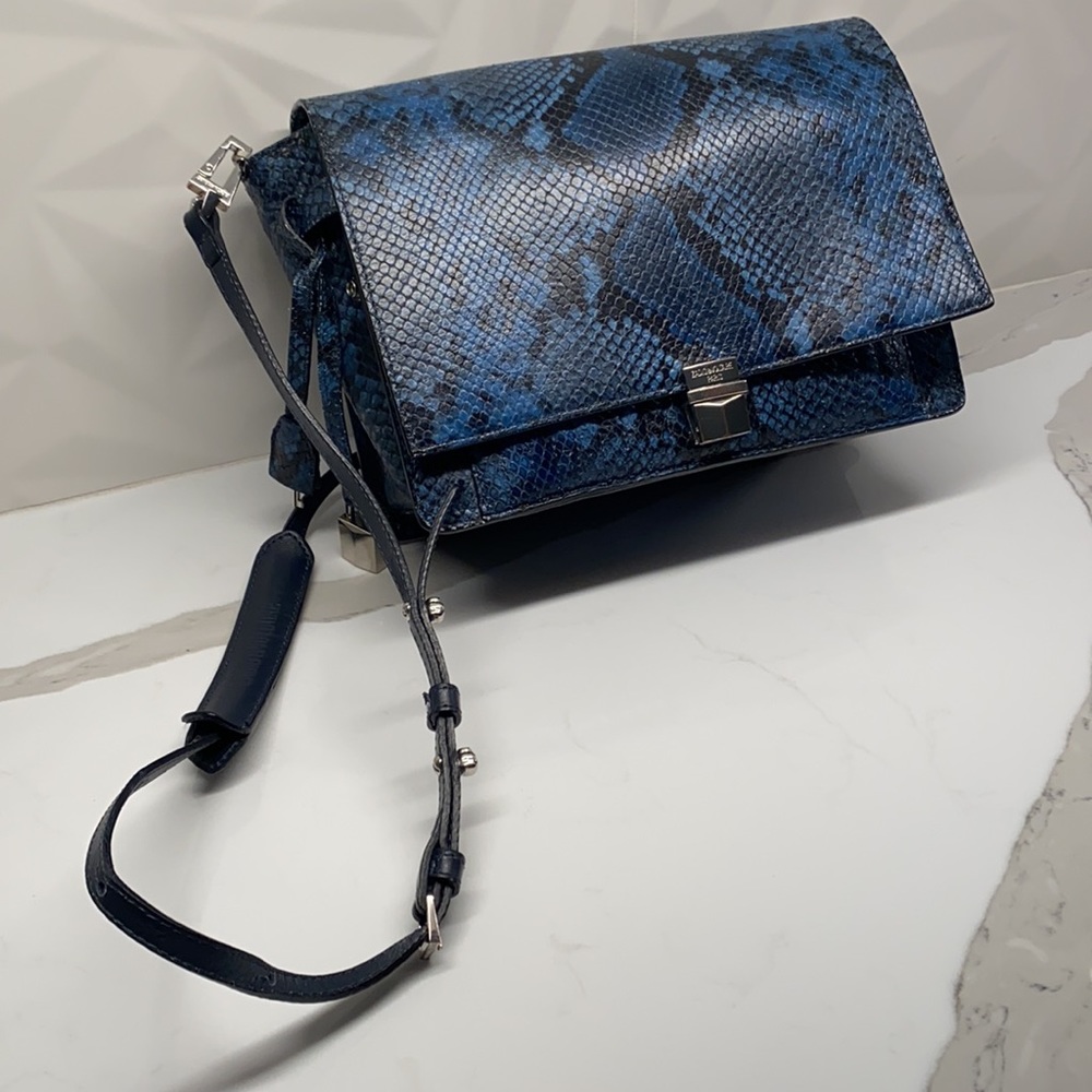Zadig and Voltaire cobalt blue snakeskin crossbody - Picture 11 of 16